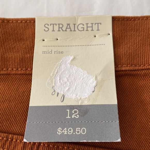Style & Co NWT Mom Pant straight dark chai color jeans 12 - Picture 10 of 10